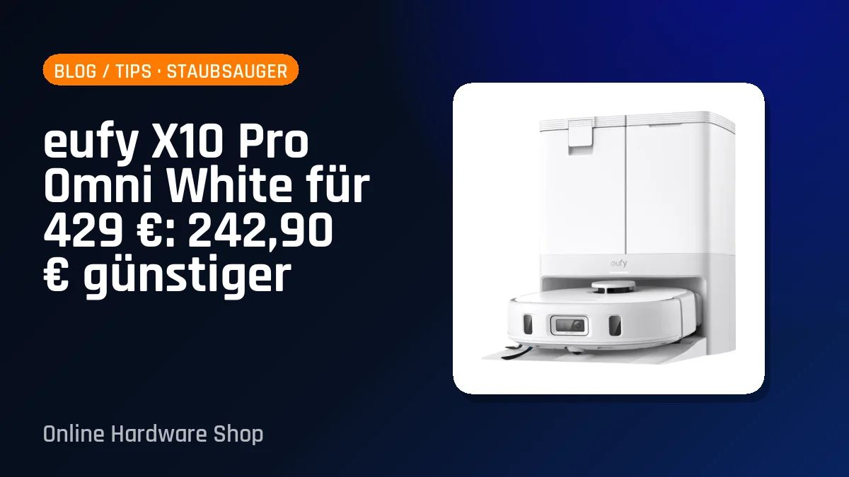 eufy X10 Pro Omni White für 429 €: 242,90 € günstiger