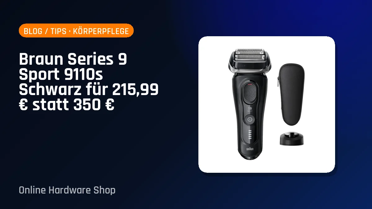 Braun Series 9 Sport 9110s Schwarz für 215,99 € statt 350 €